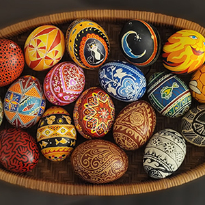 decorated eggs